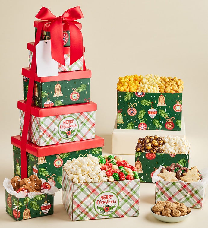 Christmas Cheer 5 Box Gift Tower